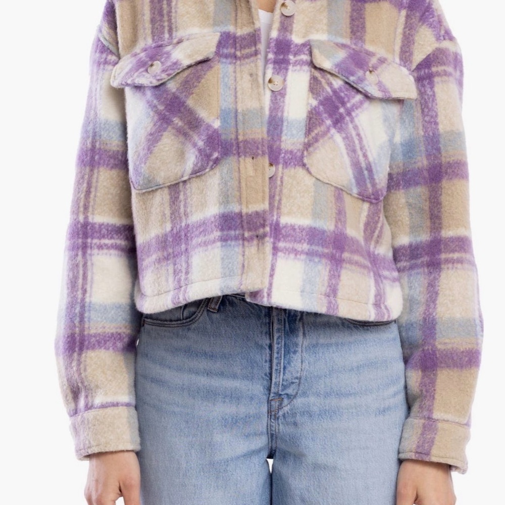 BLANKNYC Crop Plaid Shacket | XS